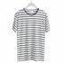 Martinique – Round neck t-shirt Black & White Stripe